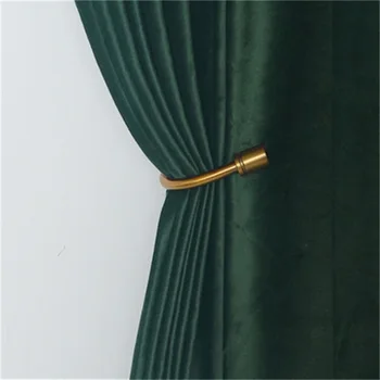 

High Shading Solid Color Luxury Velvet Blackout Windows Curtain Drape Panel For Living Room Bedroom Home Decoration T206#18