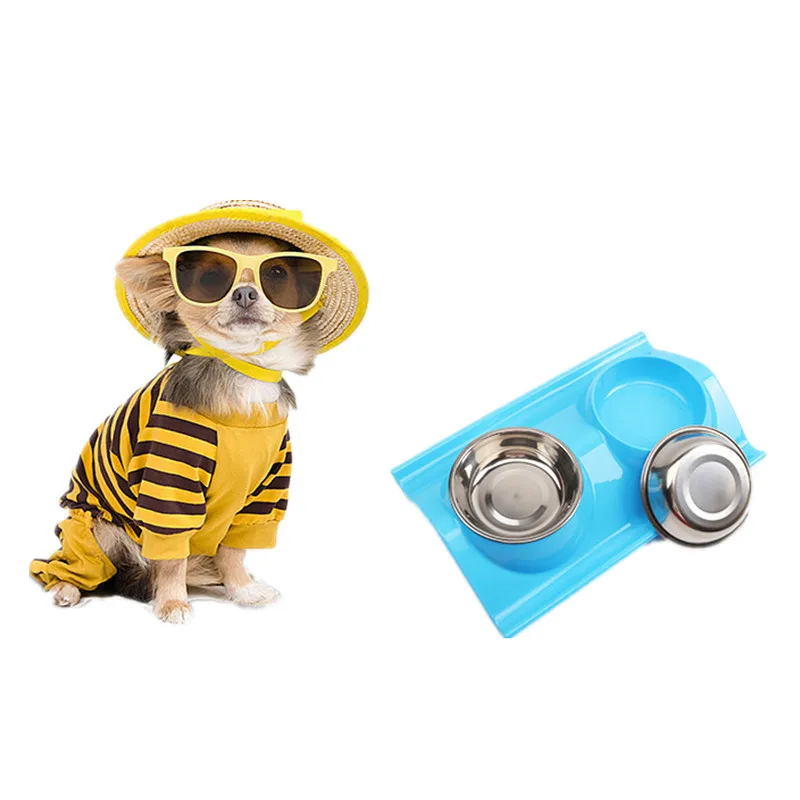 Non Skid Tip Mess Proof Dog Cat Pet Feeders Water Bowl For Dogs