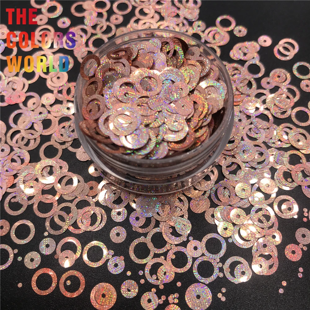 

TCT-318 Hollow Ring Laser Starlight 6MM Nails Glitter Nails Art Decoration Body Art Tumblers Shaker Crafts Festival Decoration