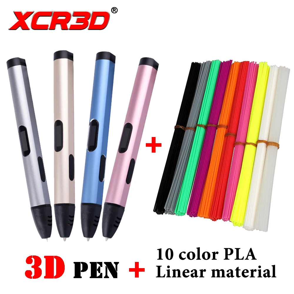 

new 3D pen 1.75mm PLA/ABS consumables. Aluminum alloy shell 3D printing pen. LED DIY 3D Impresora pluma