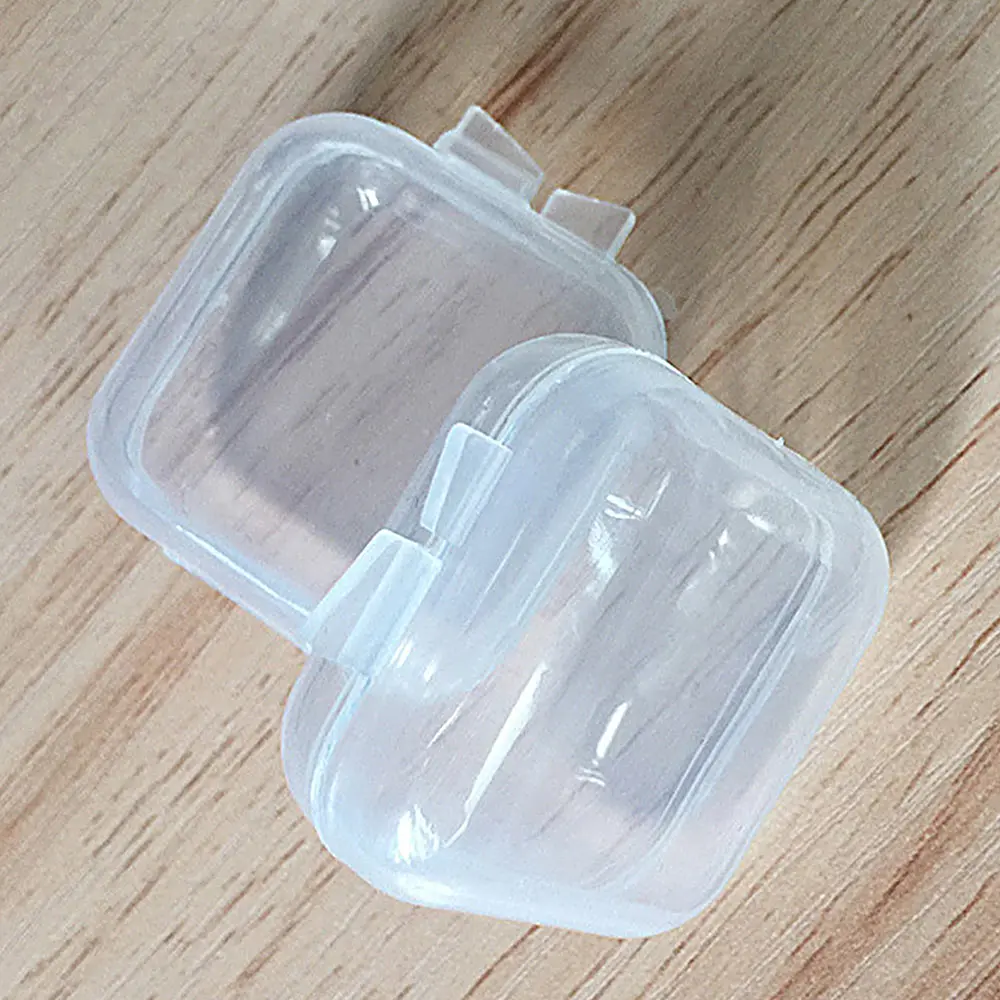 Высокий прозрачный пластиковый ящик материал Заушник крюк для хранения мини-коробка