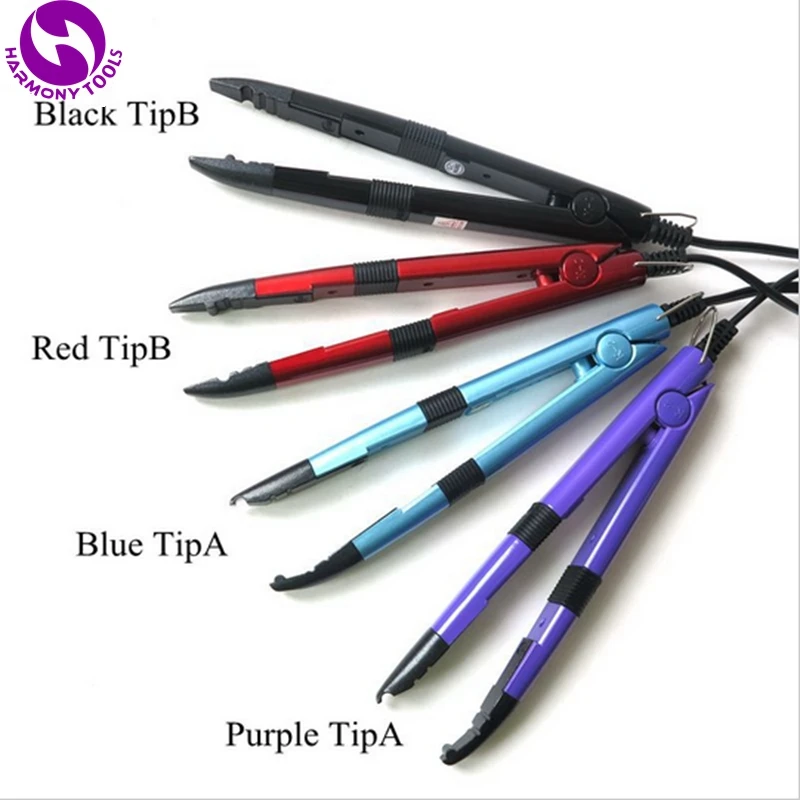 HARMONY 20 pieces Red Color Mini Hair Extension Fusion Iron Connector Keratin Bonding Tools Adjustable Temperature
