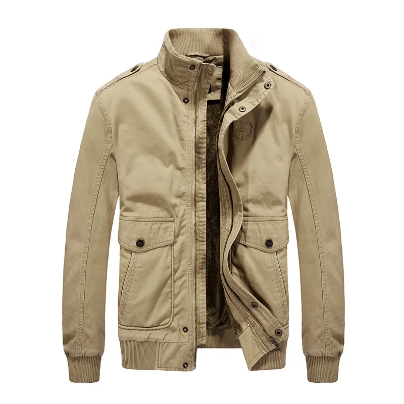Армейский стиль, мужская зимняя парка, бренд AFS JEEP, флисовая куртка, Мужская зимняя модная куртка-бомбер на молнии, ветровка, повседневное плотное пальто для мужчин