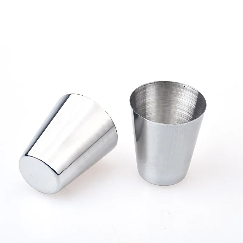 

6pcs/lot small Stainless Steel Cup Drinking Coffee Tea Tumbler Camping Mug wine beerwater cup accessory drop shipping on sale