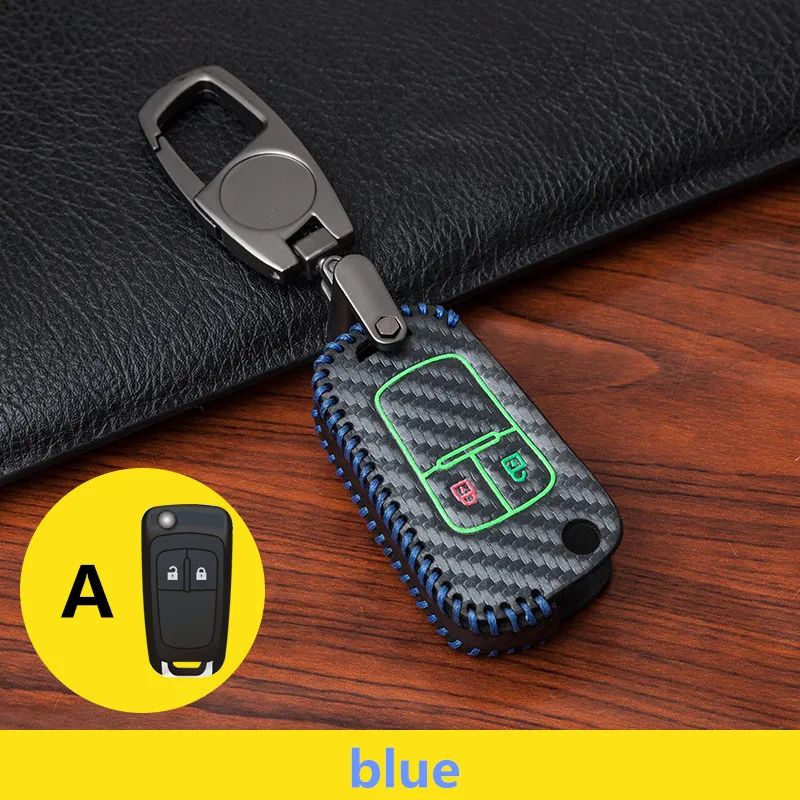 

Car keychain key case for Buick para Chevrolet Cruze para OPEL VAUXHALL Insignia MOKKA Styling carbon Leather Hand knitting