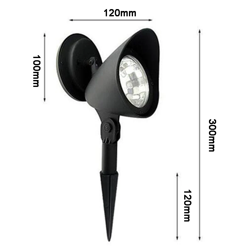 Led Solar Lamp Solar Spotlight Adjustable Solar Powered Lamp LED In-Ground Light Waterproof Landscape Wall Light Outdoor Garden (5)