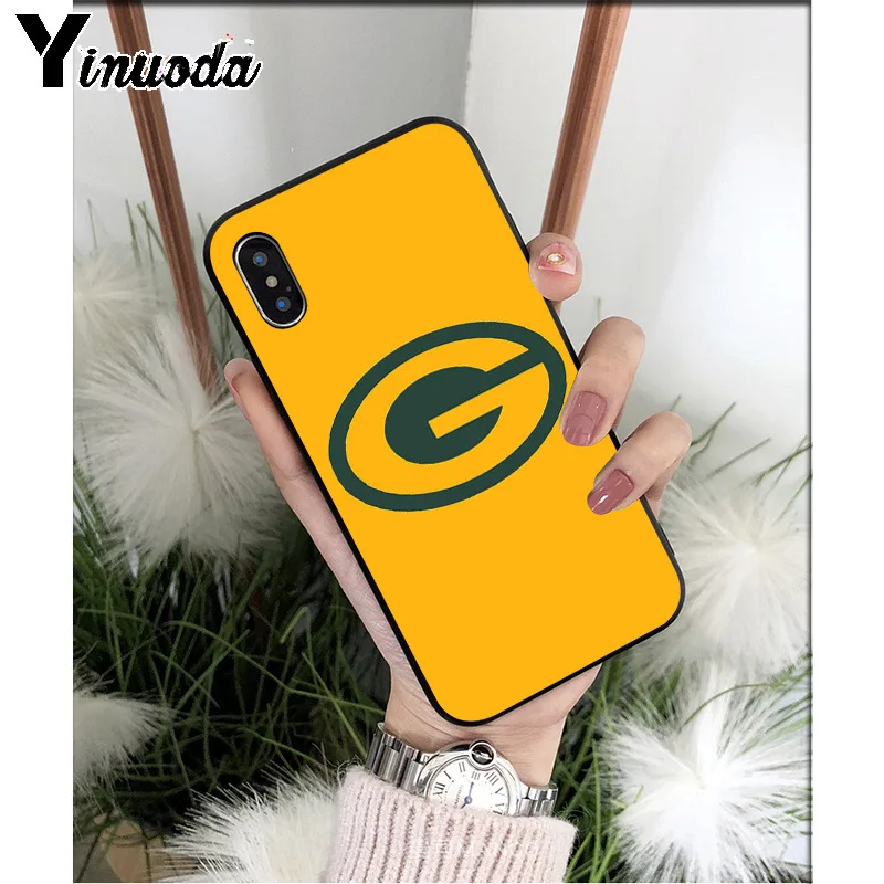 Yinuoda Green Bay Packers Мягкий силиконовый чехол для телефона из ТПУ для Apple iPhone 8 7 6 6S Plus X XS MAX 5 5S SE XR мобильных телефонов