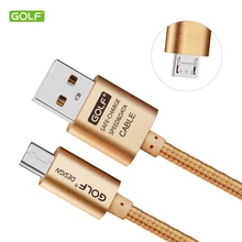 

GOLF 1m 2m 3m Metal Braided Fast Charging USB Data Charging Cable For iPhone 5S 6 7 8 Plus X XS XR Samsung S6 S7 Note4 USB Cable