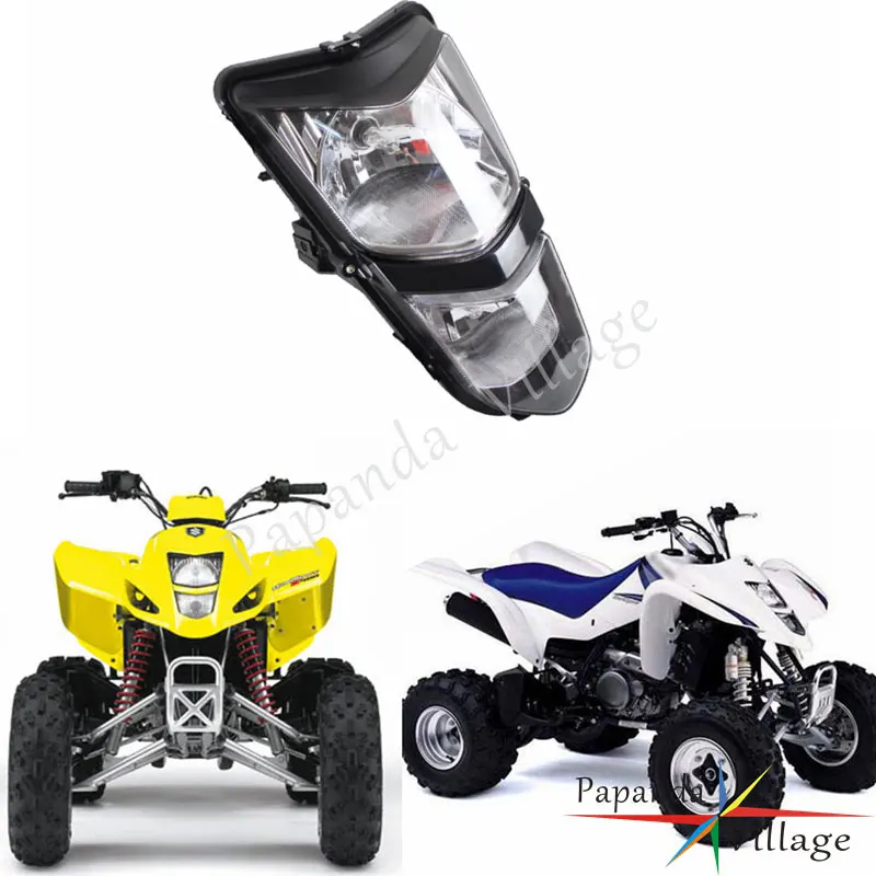 Papanda Motorcycle 12V Amber Light Dual Twin Headlights Custom Headlamp