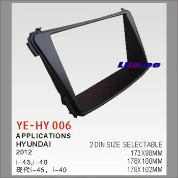 

Double 2 DIN Audio Front Surround Frame ABS Panel Board For Hyundai i-45 i-40 2012 Dash Mount Kit Adapter Bezel Facia