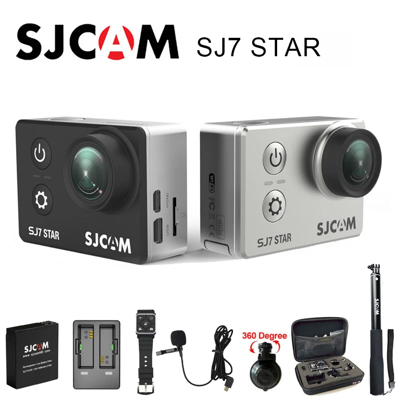 Оригинал SJCAM SJ7 Звезда Спорт экшн камера 4 К DV Ultra HD 2.0 &quotсенсорный Экран