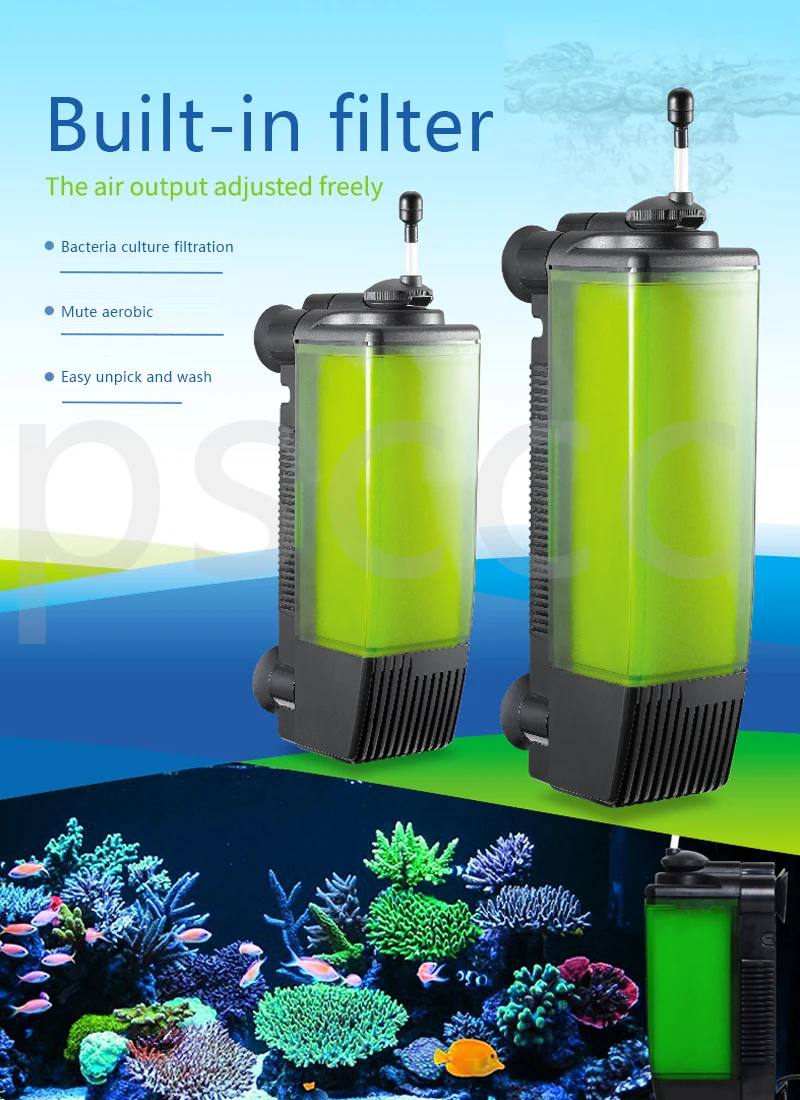 Дешевый внутренний фильтр для аквариума 3 в 1, фильтр для аквариума с большим фильтром, губка для пресной морской воды