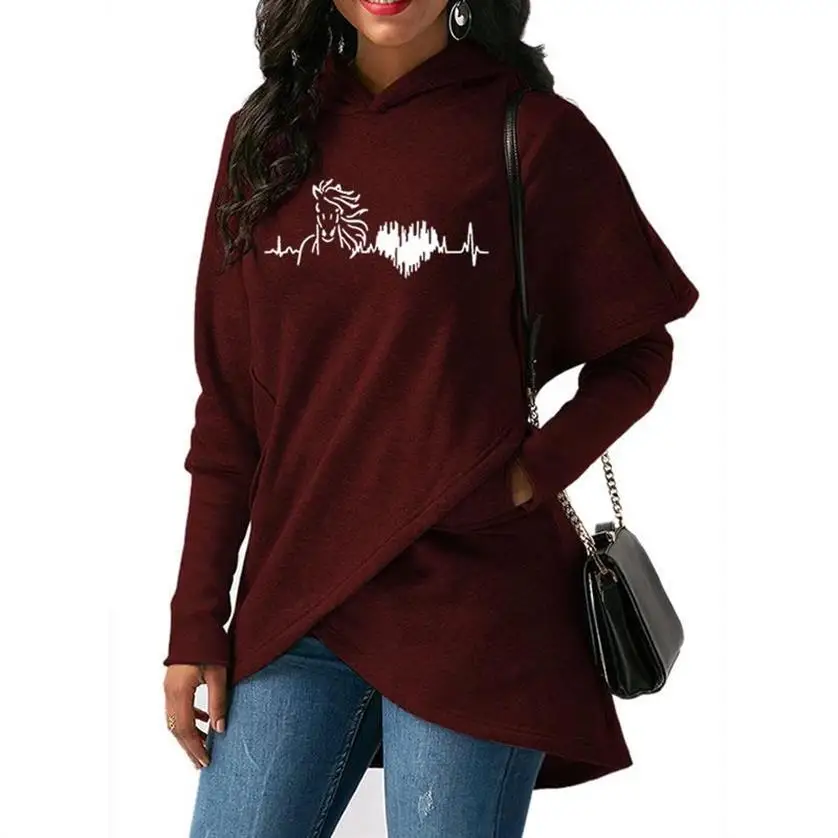 For Women Letters Print Split Sweatshirts Hoodies Women Kawaii Frauen Youth 2018 Girls Plus Size Street Thick Sweet Pullovers