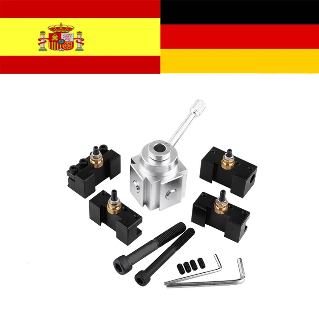 1set Quick Change Tool Post Mini Lathe Tool Post Holder Aluminum Alloy Lathe Accessary for Cylindrical Turning Drilling tonnelle