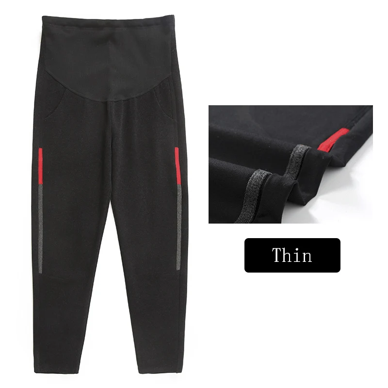 Штаны-шаровары для беременных; Повседневная летняя одежда для беременных; спортивные брюки; теплые зимние брюки для беременных; M-5XL - Цвет: Thin