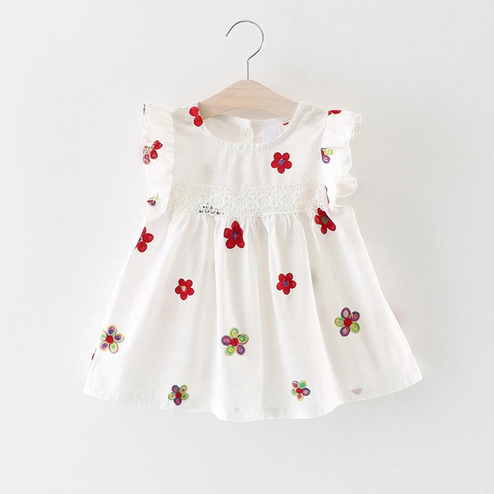 6M 3T Baby Girls Dress Floral Printed Kids Clothes for Summer Bebe