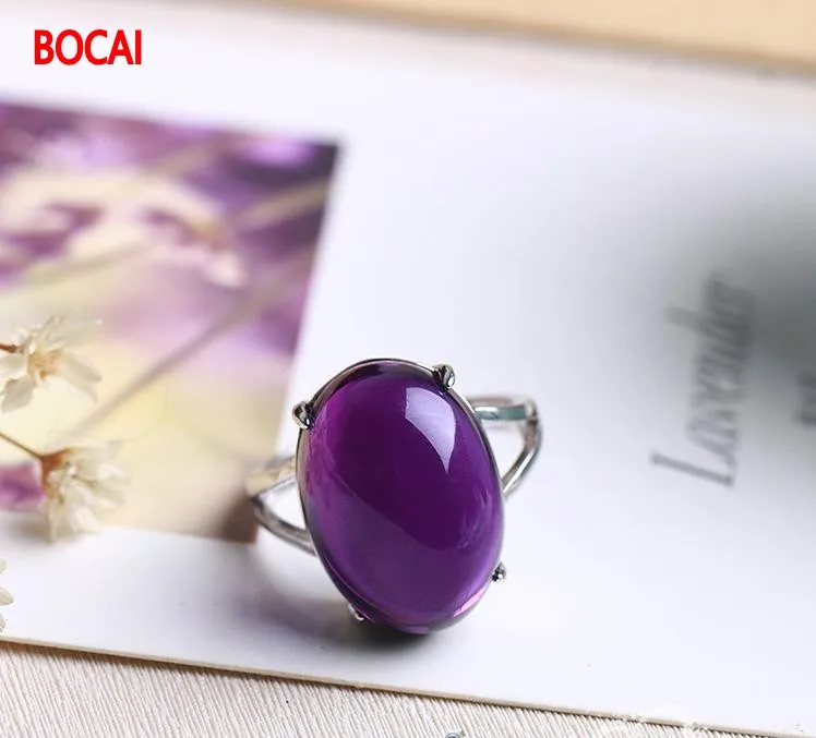 

925 silver inlaid mosaic female oval micro electroplating ring