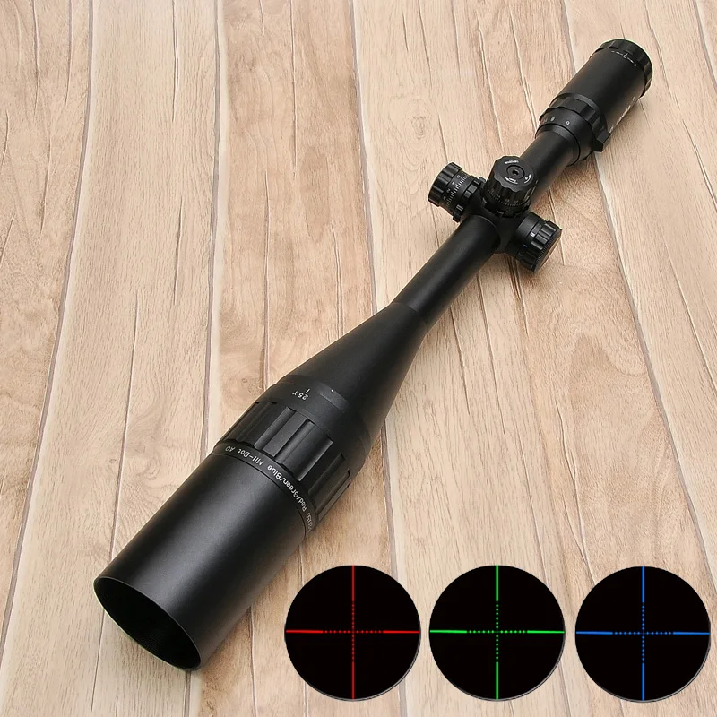 

Kandar 6-24x50 AOE white Letters Tactical Hunting Optic Riflescope Mil-Dot Retical Crosshair Red and Green Illuminated