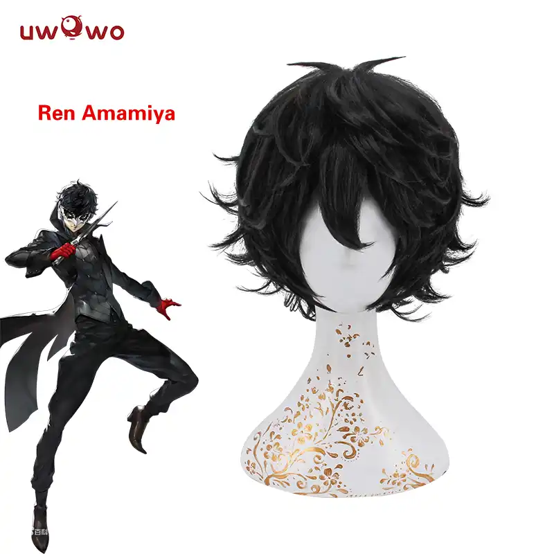 Akira Kurusu Ren Amamiyajoker Wig Protagonistpersona 5 28 Cm Black Short Heat Resistant Synthetic Hair Protagonistpersona 5 -