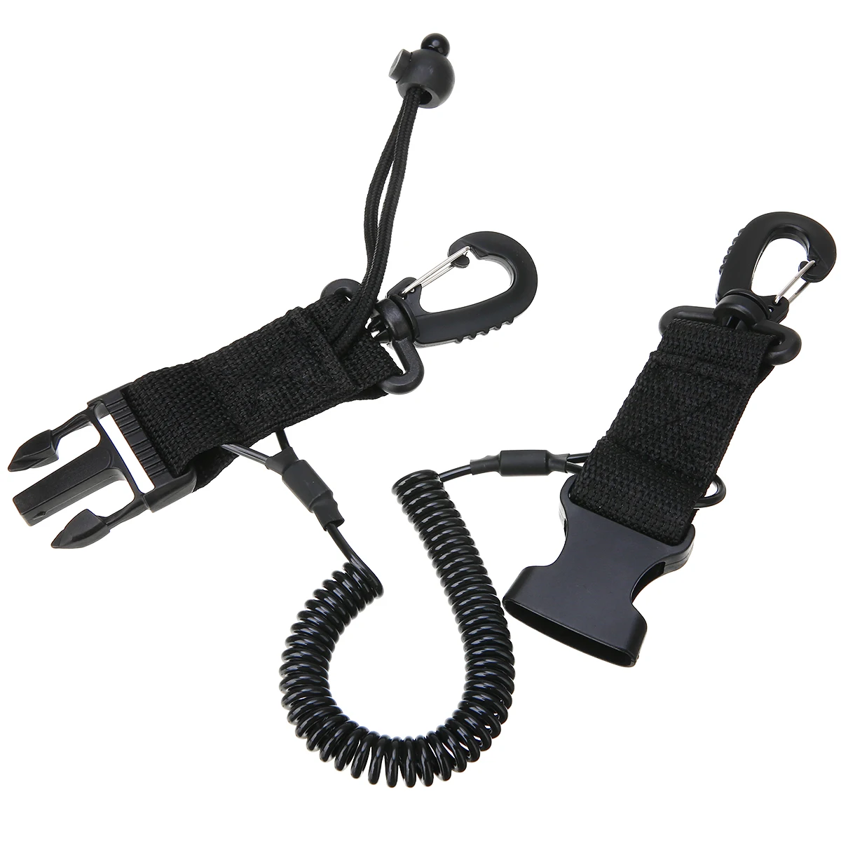 1Pcs Camera Spring Lanyard With Quick Release Buckle Clips Underwater Dive Swimming Spring Camera Anti-lost Safety Rope