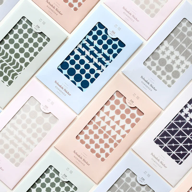 

5Pcs/pack Simple Diary Paper Sticker Planner DIY Decorative Scrapbooking Adhesive Stickers Kawaii Stationery
