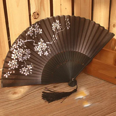 Японский наклейка с женщиной подарок складной веер Сакура складной потолочный вентилятор 6 дюймов шелкография декоративные ремесла - Цвет: 17