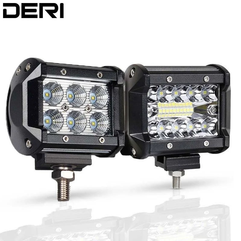 

4 inch 60W 18W Led Work Light Bar Flood Spot Combo Beam With Slideable Mount DC 12V 24V For Jeep SUV ATV UAZ Offroad Car Styling