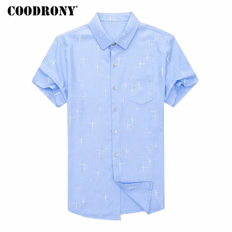 

COODRONY Short Sleeve Shirt Men Famous Brand Clothes 2018 Summer New Arrivals Mens Shirts Business Casual Camisa Masculina S8709