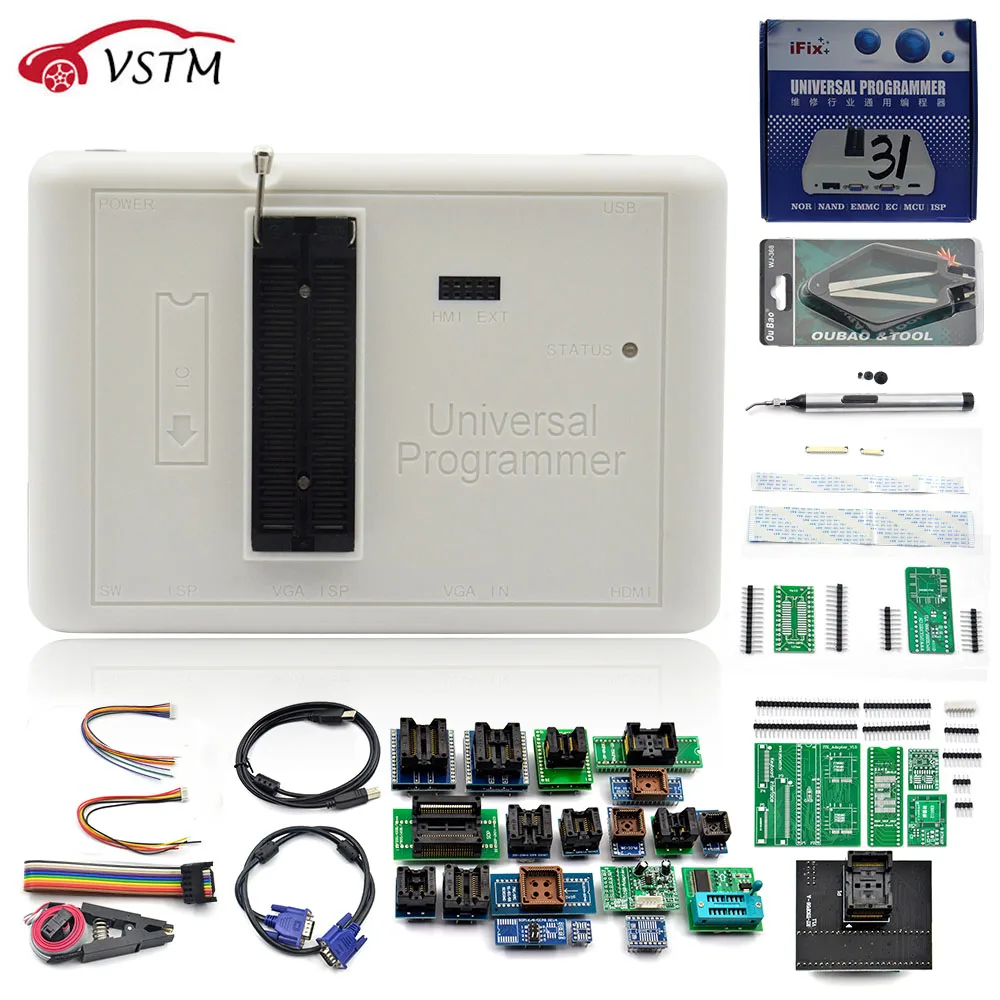

2017 free shipping Universal RT809H EMMC-Nand FLASH Programmer + 10 ADAPTERS WITH CABELS EMMC-Nand