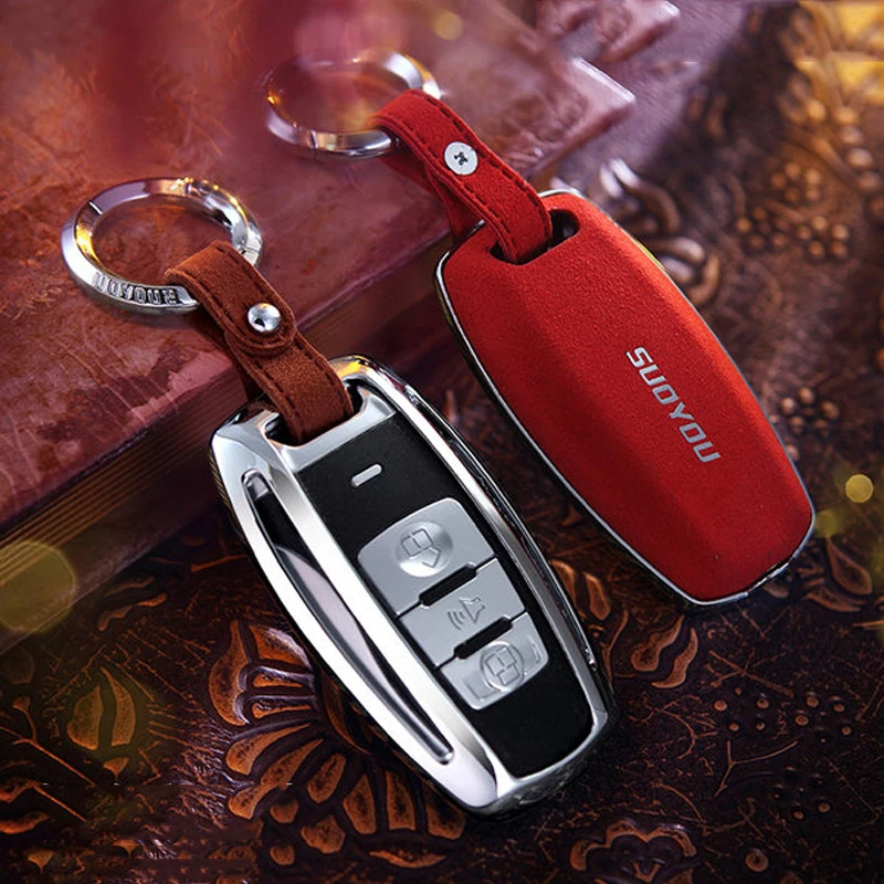 

Car Leather Key Cover Case for Great wall HAVAL H6 Coupe H7 H9 H1 H2 Key Ring Keychains key cover genuine leather key bag
