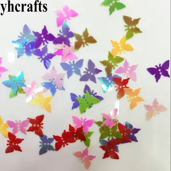 

25gram/Lot Milk butterfly with hole sequin.Craft material Kindergarten arts and crafts Intelligence Creative activity item OEM