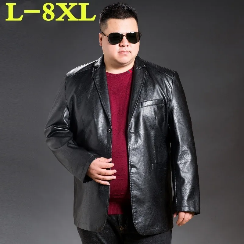 Новинка пальто для деловых людей размер 8XL 7XL 6XL 5XL отдыха искусственная кожа
