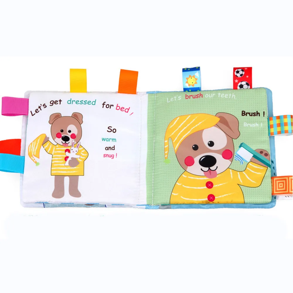 

Animal Dog Puzzle Cloth Book Baby Toy Cloth Development BB Sound Books