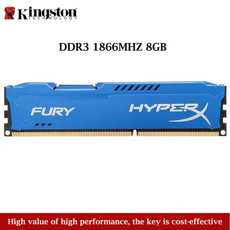 

Kingston Technology Hyperx Fury 1PCS 8GB 1866MHZ DDR3 Memory Stick Ram For Desktop Computer Gaming Blue RAMS Dropshipping 2019