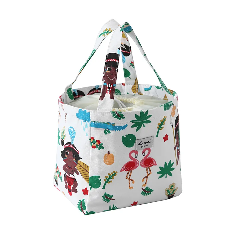 Новая Модная Портативная Изолированная Брезентовая сумка для обеда, Термосумка для еды, пикника, сумки для обеда для женщин, детей, мужская сумка-холодильник с узором, сумка для обеда - Цвет: Crocodile B