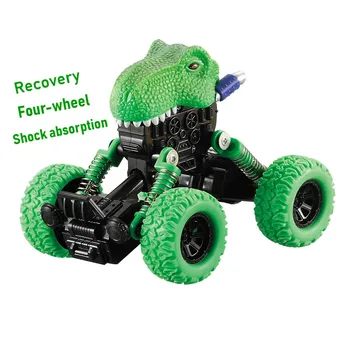 

New Dinosaur Four-wheel Drive Wild Car Big Wheel Shock Absorber Climbing Car Green Hat Festival Gift Children's Toy Car Model