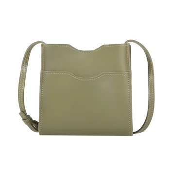 

2019 New Trend Handbags Versatile Simple Shoulder Vertical Square Square Diagonal Package Synthetic Leather Mobile Phone Bag