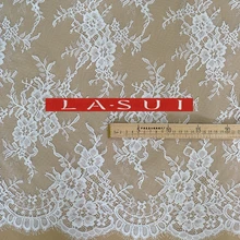 Lasui продукт 1.5 м* 3 м Off White ресниц французского кружева расширенный пользовательский Свадебные упаковка кружева 3D Sense сильной красивые