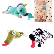 Baby Boy Girl Dummy Pacifier Clip Feeding Plush Animal Toy Soother Nipples Holder