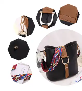 TMYOY Small Crossbody Bags For Women Colorful Strap Bucket Ladies Messenger Shoulder Bag Grils Luxury Handbags Designer WB293
