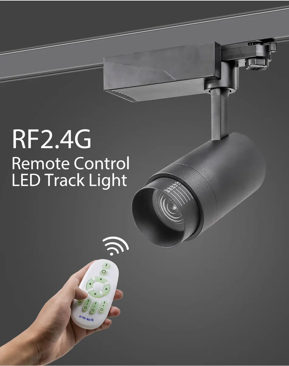20W Zoomable Track Light 2.4G RF Wireless Control Track Rail Spotlight Lighting System Brightness CCT Dimmable Color Changeable (6)