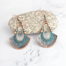 Boucles d'oreilles lustres en Bronze pour femmes, 3 couleurs, bijoux ethniques, Style bohème, à la mode, vente en gros