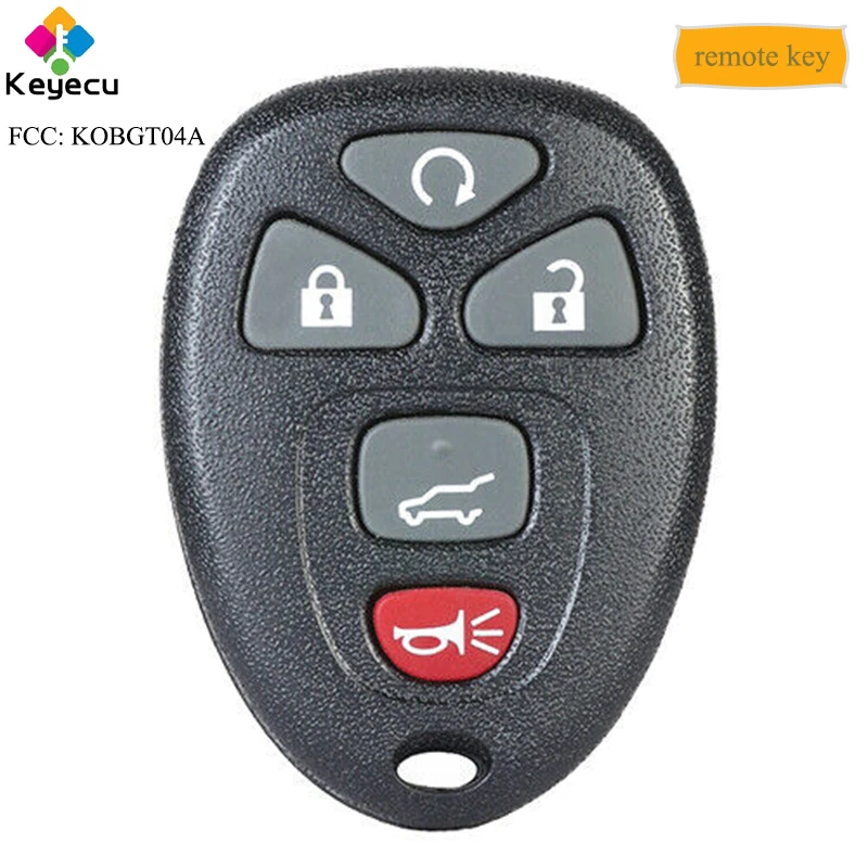 KEYECU дистанционный Автомобильный ключ с 5 кнопками FOB для Pontiac G5 G6 Grand Prix/Buick