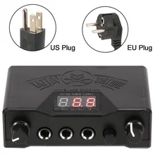 Профессиональная черная Татуировка питания двойной цифровой дисплей постоянный макияж татуировки Электропитание машина для лайнера Shader