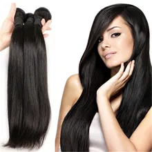 8A Peruvian Straight Hair Bundles Non-Remy Human Hair Weaves 100% Natural Weave Hair Extensions 3 Bundles
