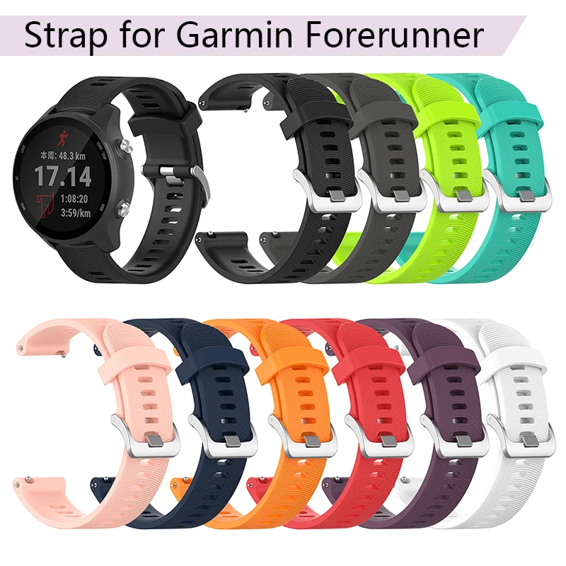 Красочный мягкий силиконовый ремень для Garmin Forerunner245M замена Смарт-часы ремешок спортивный браслет аксессуары части