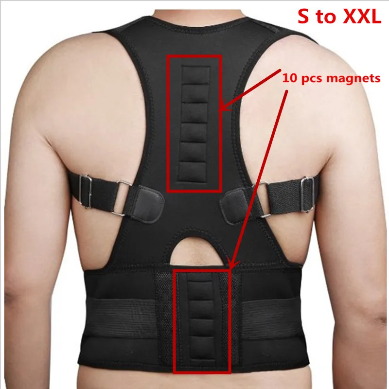 Back Posture Corrector 10 Magnet Magnetic Therapy Orthopedic Corset Belt Back Straightener Round Shoulder Back Pain Brace B002-1 Back Posture Corrector 10 Magnet Magnetic Therapy Orthopedic Corset Belt Back Straightener Round Shoulder Back Pain Brace B002-1
