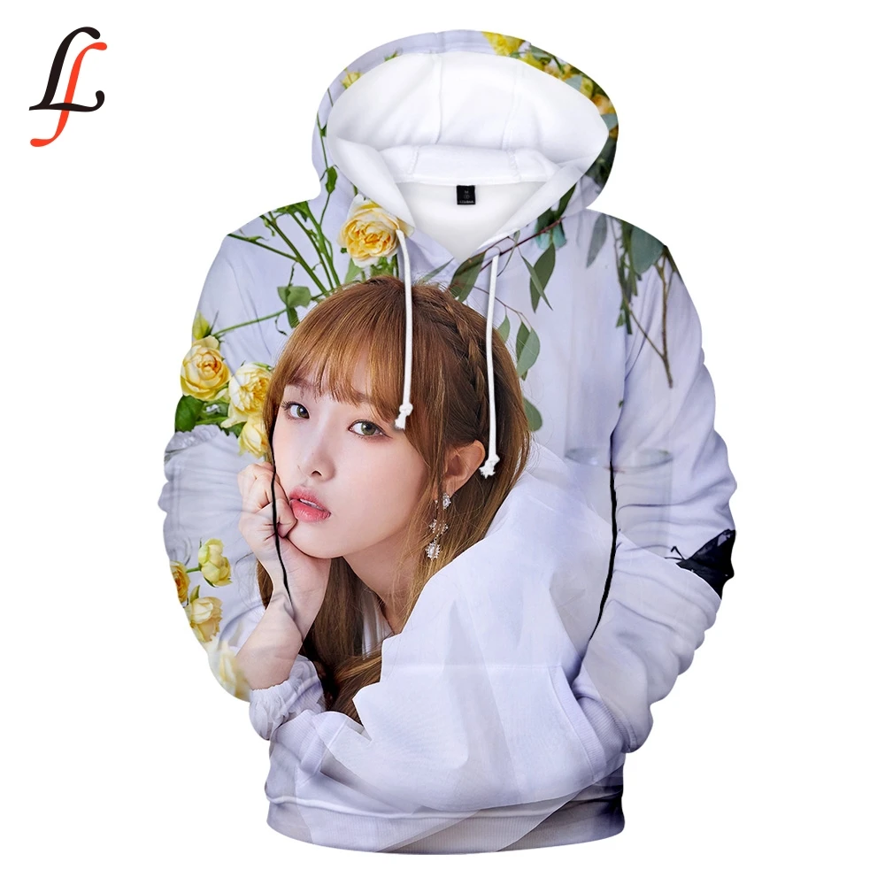  Hoodies Sweatshirts Women Izone harajuku print K pop Tops Cute Ladies Loose Pullover off white Stre