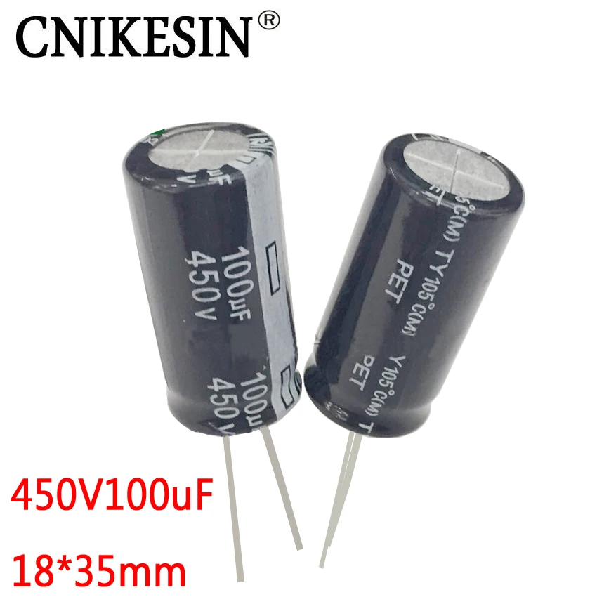 CNIKESIN 5 шт. 450V100UF импульсный источник питания Новый настоящий электролитический