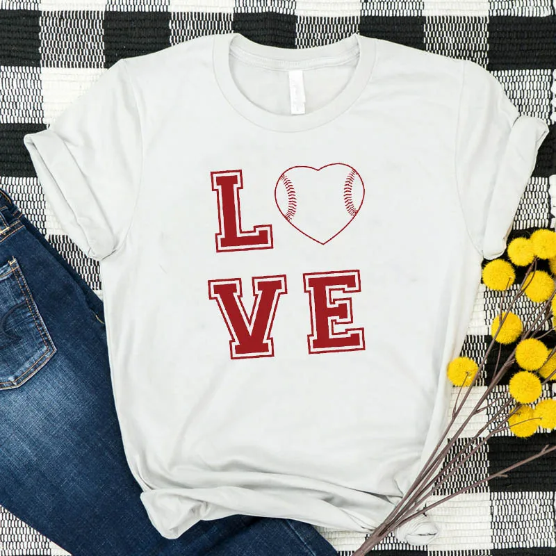 Женская футболка женская летняя повседневная с коротким рукавом и принтом Love Game